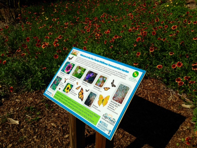 Rotary Park wildflower garden sign