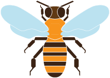 Illustration of a bee