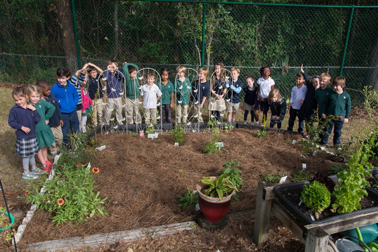 Wildflower planting at Jacksonville Day School