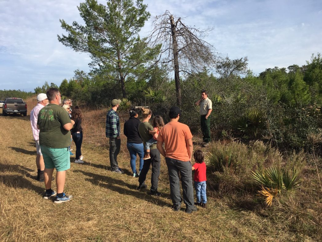 Joe Garcia giving talk about sand pine habitat