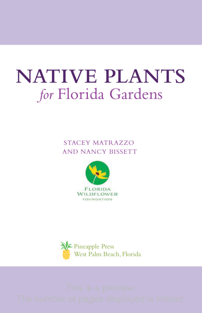 Native Plants for Florida Gardens title page