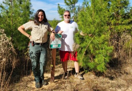 Biologist Liz Ramirez and Jeff Weber at the 2021 Ocala field trip. Photo provided by Jeff Weber.