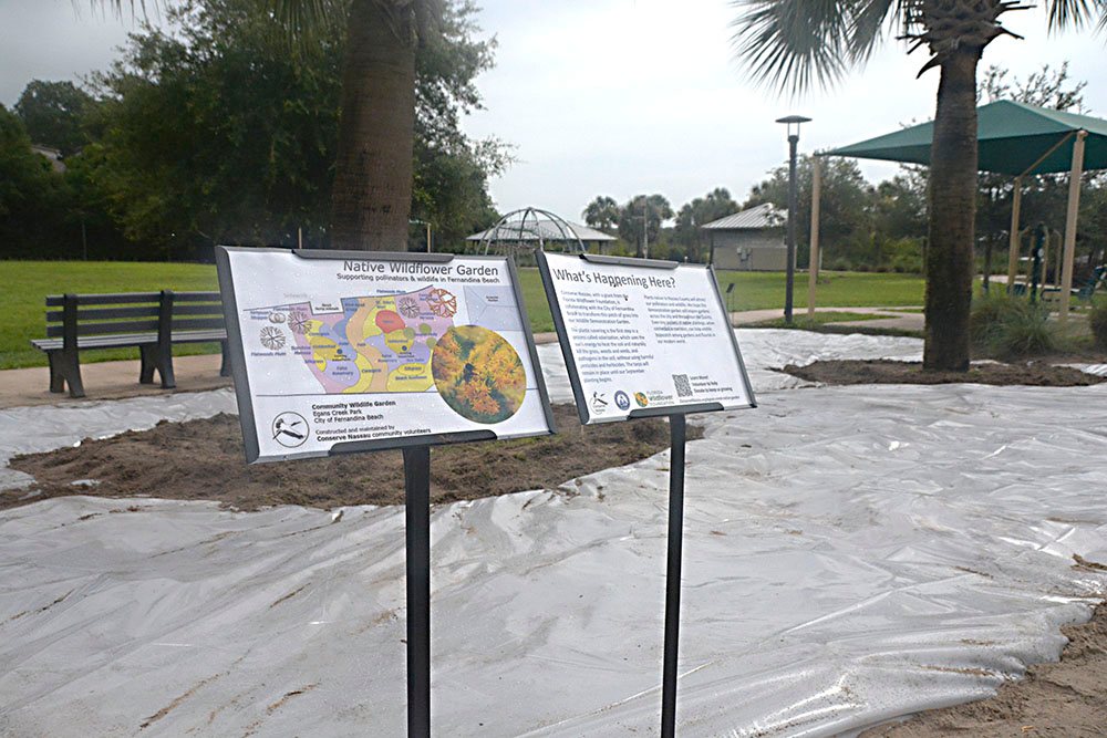 Conserve Nassau prepares their demonstration garden site with solarization