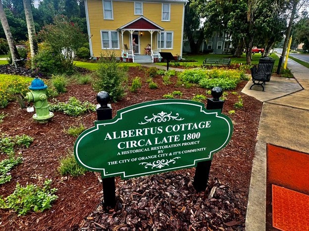 Newly planted wildflower garden at Albertus Cottage.